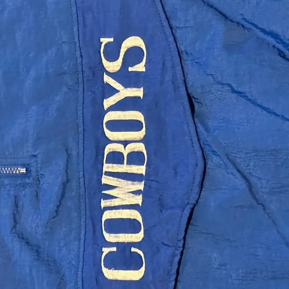 Starter Dallas Cowboys Blue and Gray Insulated Quarter Zip Jacket/Coat XXL - Picture 10 of 13